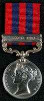 Richard Hall : India General Service Medal (1854) with clasp 'Samana 1891'